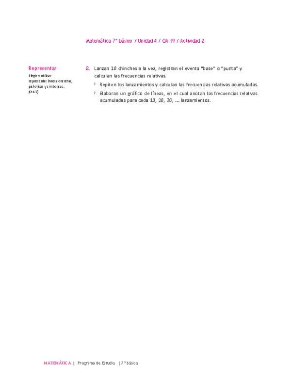 Matemática 7° básico -Unidad 4-OA 19-Actividad 2