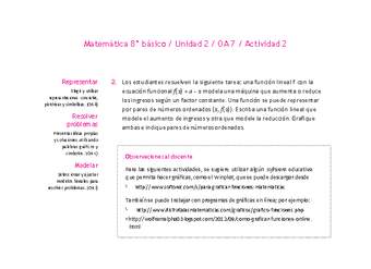 Matemática 8° básico -Unidad 2-OA 7-Actividad 2