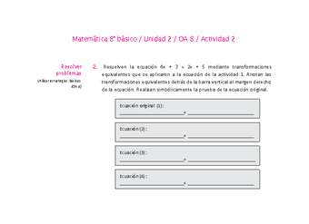 Matemática 8° básico -Unidad 2-OA 8-Actividad 2