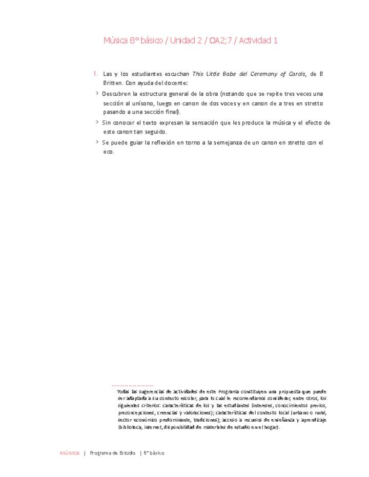 Música 8° básico-Unidad 2-OA2;7-Actividad 1