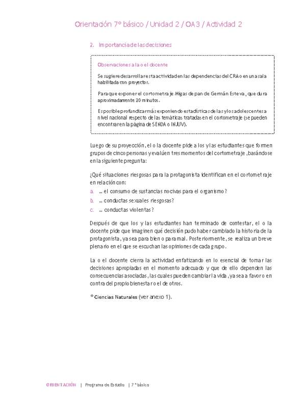 Orientación 7° básico-Unidad 2-OA3-Actividad 2