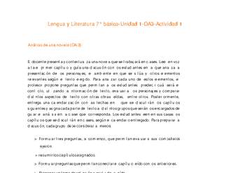 Lengua y Literatura 7° básico-Unidad 1-OA3-Actividad 1