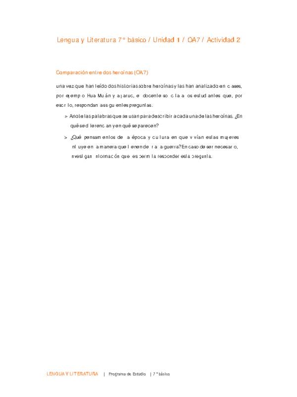 Lengua y Literatura 7° básico-Unidad 1-OA7-Actividad 2