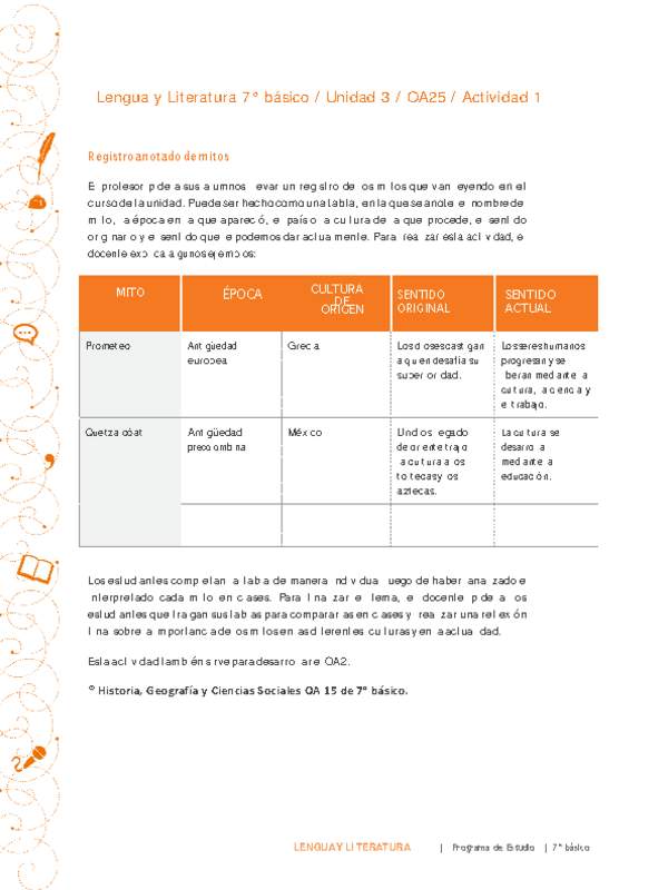 Lengua y Literatura 7° básico-Unidad 3-OA25-Actividad 1