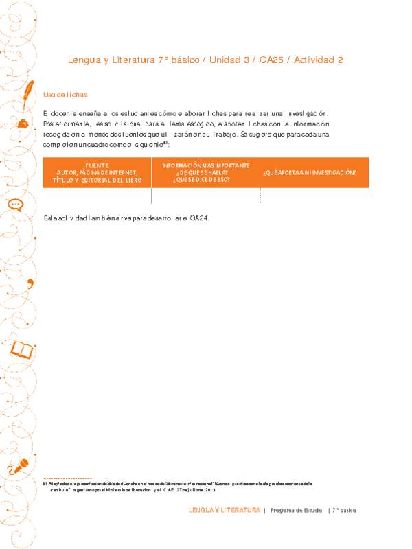 Lengua y Literatura 7° básico-Unidad 3-OA25-Actividad 2