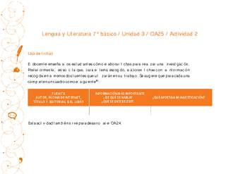 Lengua y Literatura 7° básico-Unidad 3-OA25-Actividad 2