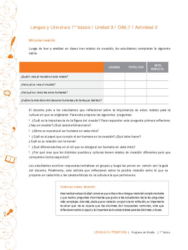 Lengua y Literatura 7° básico-Unidad 3-OA6;7-Actividad 2