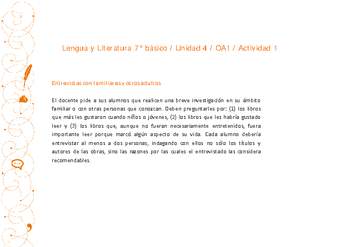 Lengua y Literatura 7° básico-Unidad 4-OA1-Actividad 1