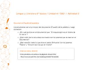 Lengua y Literatura 8° básico-Unidad 4-OA21-Actividad 2