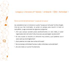 Lengua y Literatura 8° básico-Unidad 4-OA3-Actividad 1