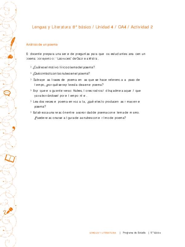 Lengua y Literatura 8° básico-Unidad 4-OA4-Actividad 2