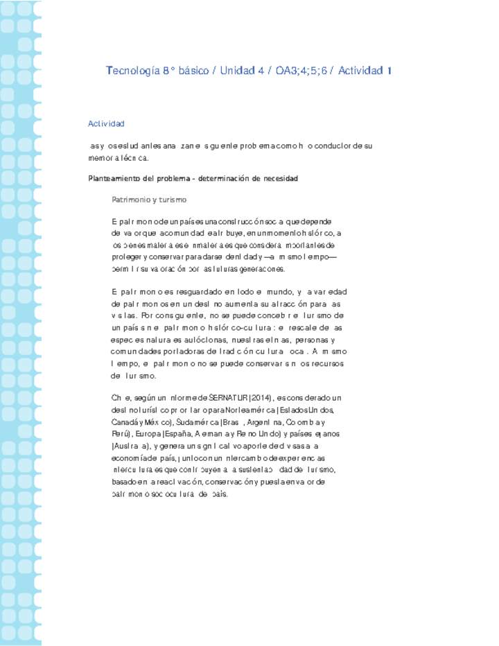 Tecnología 8° básico-Unidad 4-OA3;4;5;6-Actividad 1