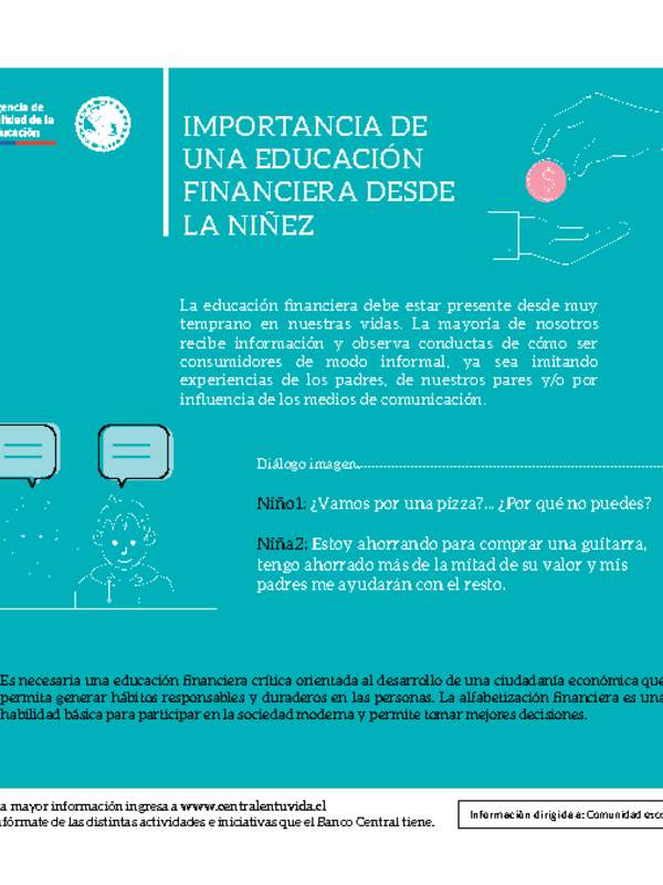 Importancia de la educación financiera desde la niñez