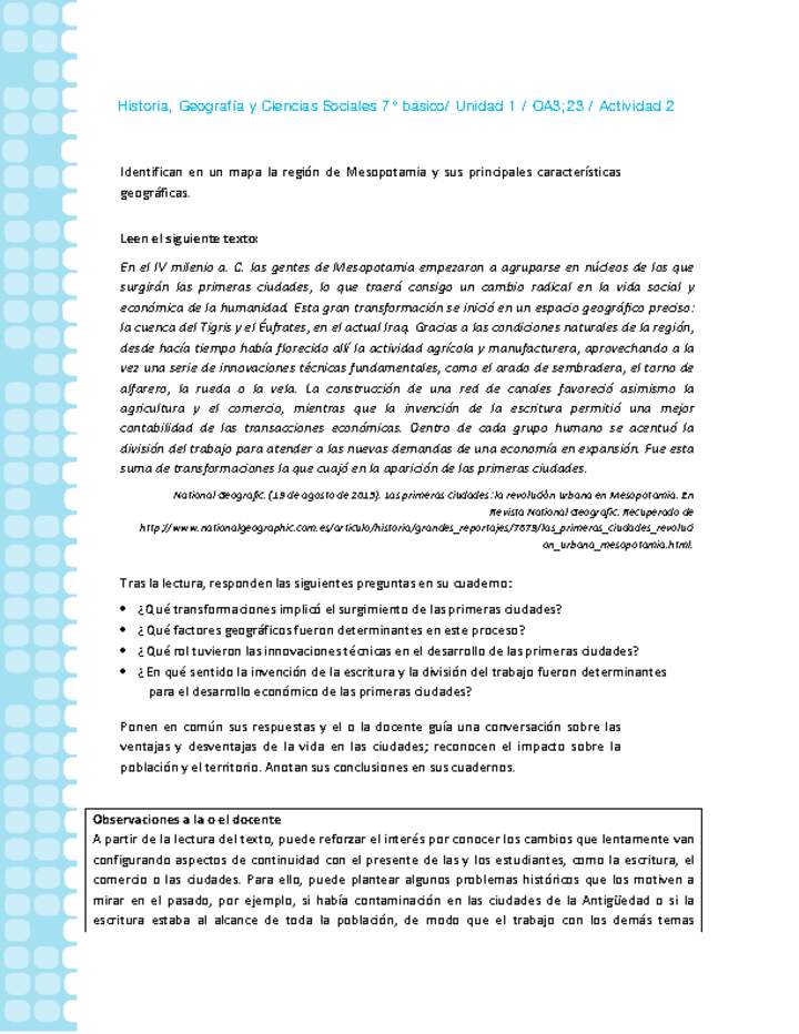 Historia 7° básico-Unidad 1-OA3;23-Actividad 2