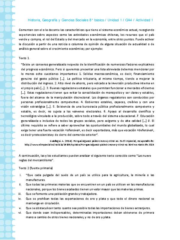 Historia 8° básico-Unidad 1-OA4-Actividad 1