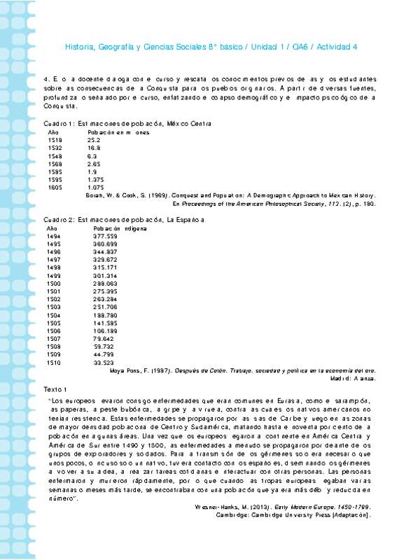 Historia 8° básico-Unidad 1-OA6-Actividad 4
