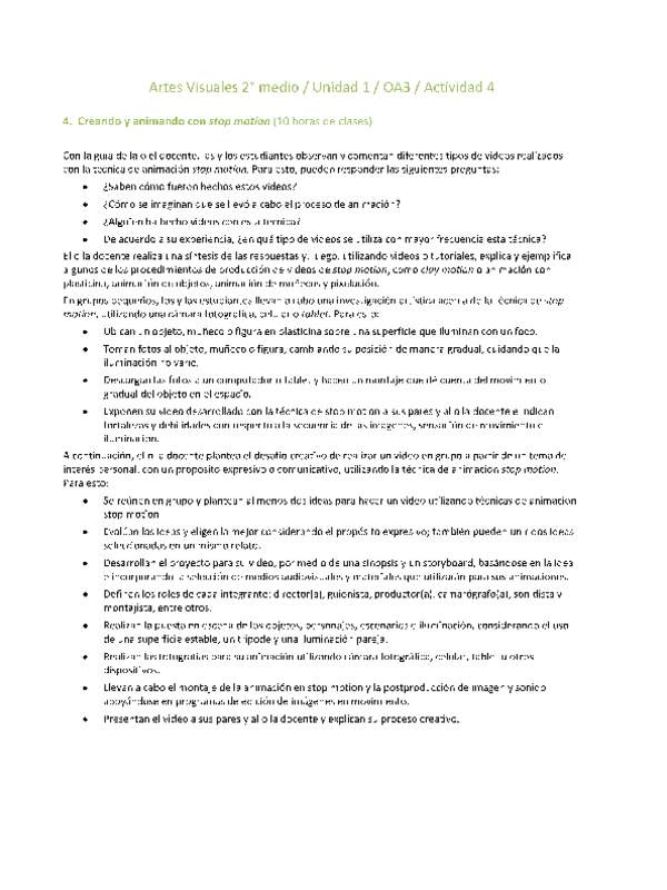 Artes Visuales 2 medio-Unidad 1-OA3-Actividad 4