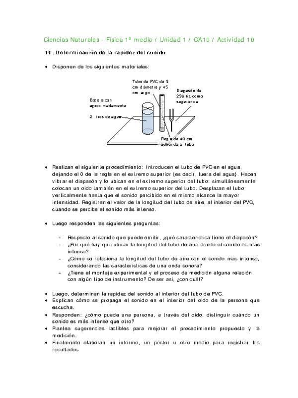 Ciencias Naturales 1 medio-Unidad 1-OA10-Actividad 10