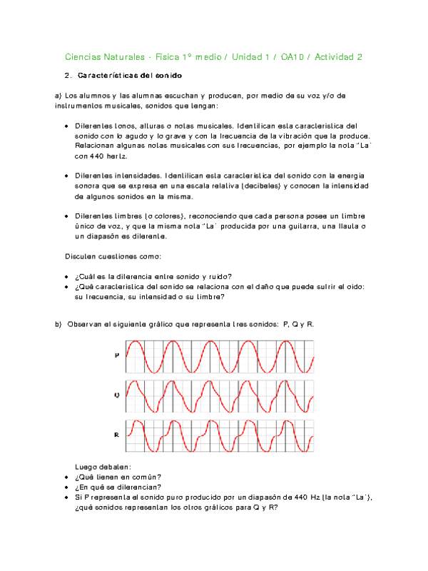 Ciencias Naturales 1 medio-Unidad 1-OA10-Actividad 2