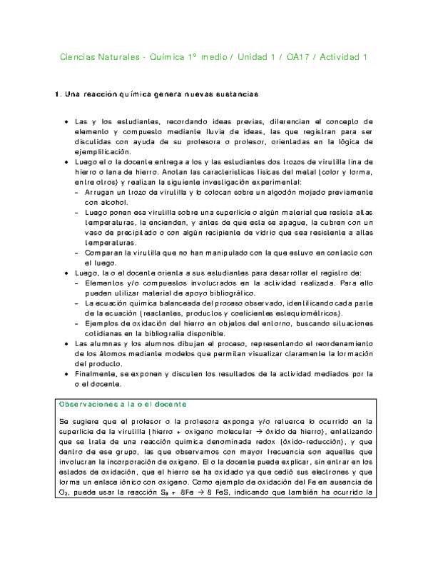 Ciencias Naturales 1 medio-Unidad 1-OA17-Actividad 1
