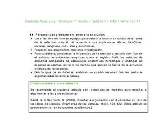 Ciencias Naturales 1 medio-Unidad 1-OA2-Actividad 11