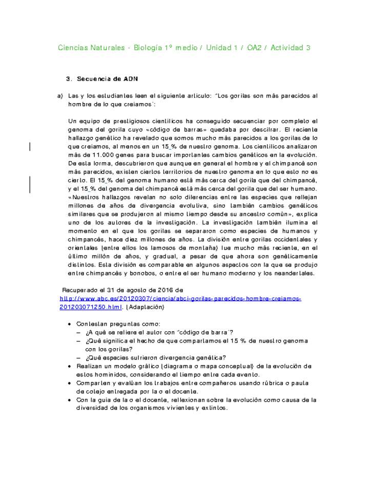 Ciencias Naturales 1 medio-Unidad 1-OA2-Actividad 3