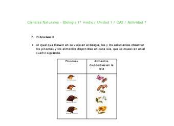 Ciencias Naturales 1 medio-Unidad 1-OA2-Actividad 7