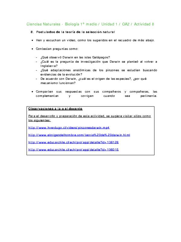 Ciencias Naturales 1 medio-Unidad 1-OA2-Actividad 8