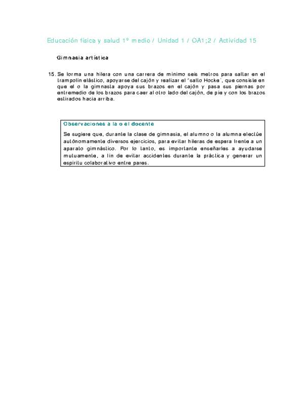 Educación Física 1 medio-Unidad 1-OA1;2-Actividad 15