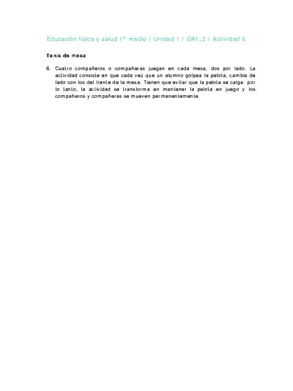 Educación Física 1 medio-Unidad 1-OA1;2-Actividad 6