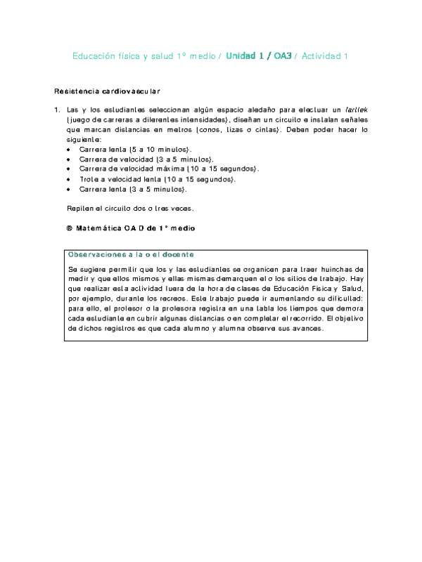 Educación Física 1 medio-Unidad 1-OA3-Actividad 1