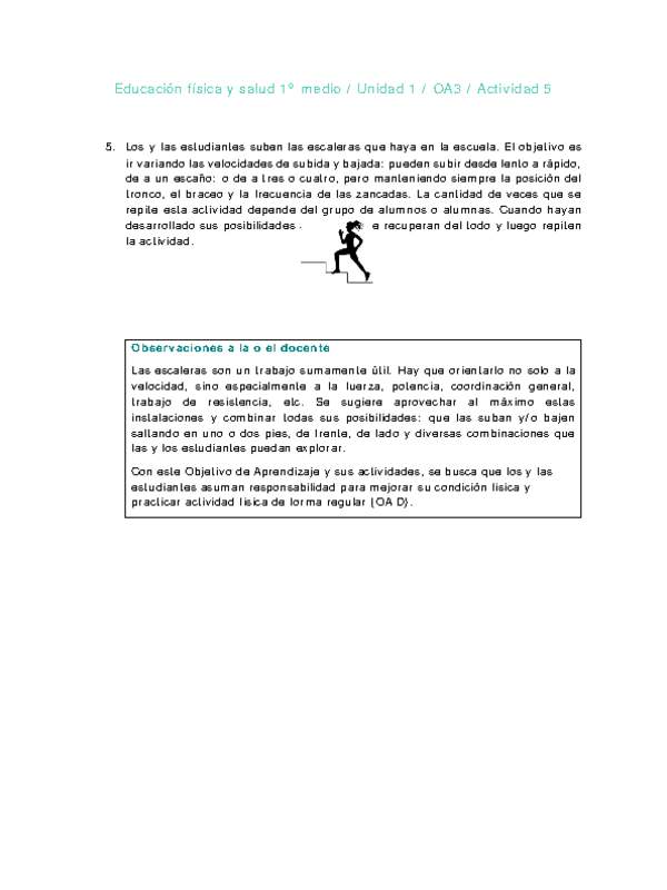 Educación Física 1 medio-Unidad 1-OA3-Actividad 5