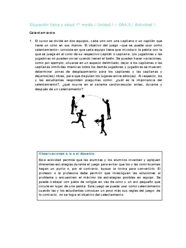 Educación Física 1 medio-Unidad 1-OA4;5-Actividad 1