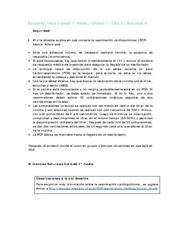 Educación Física 1 medio-Unidad 1-OA4;5-Actividad 4
