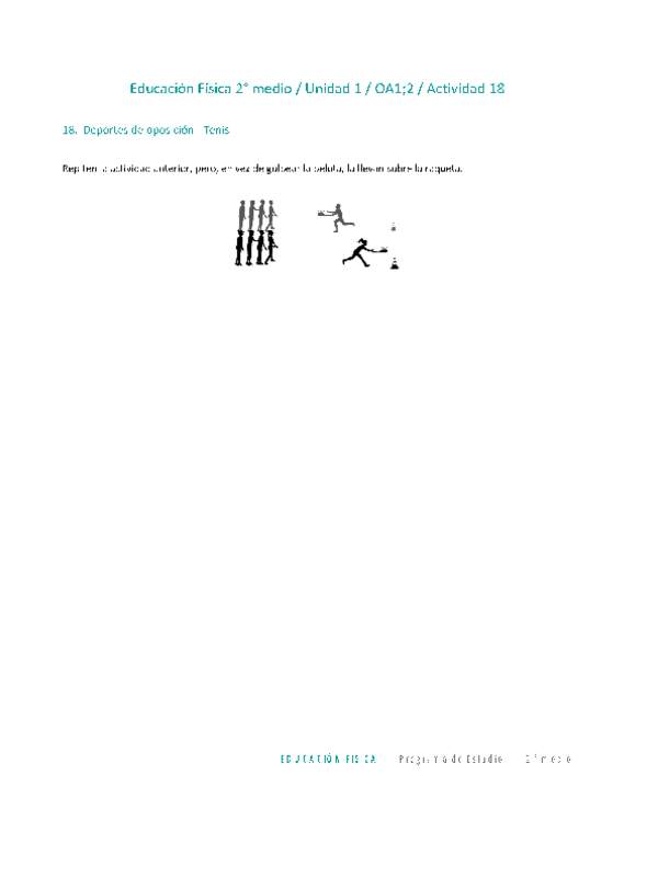 Educación Física 2 medio-Unidad 1-OA1;2-Actividad 18