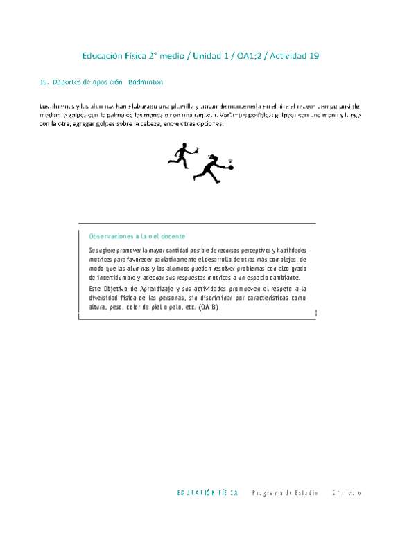 Educación Física 2 medio-Unidad 1-OA1;2-Actividad 19