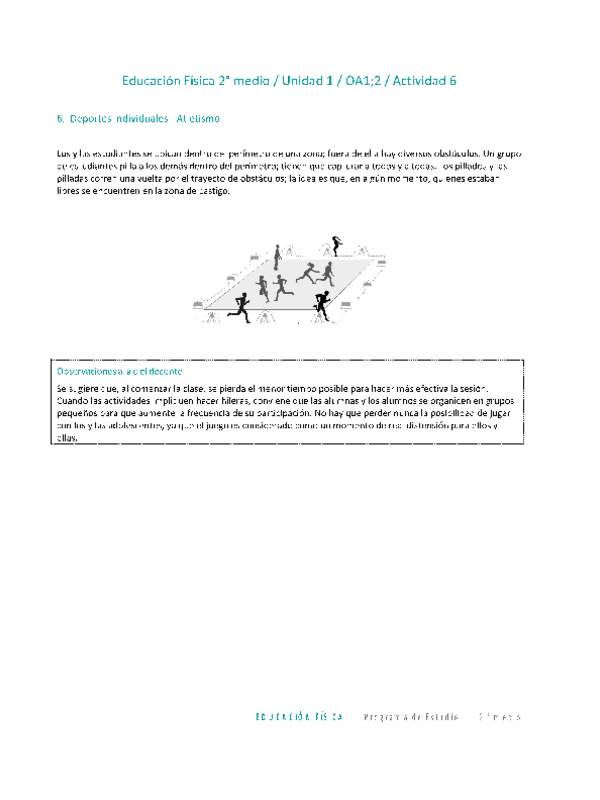 Educación Física 2 medio-Unidad 1-OA1;2-Actividad 6