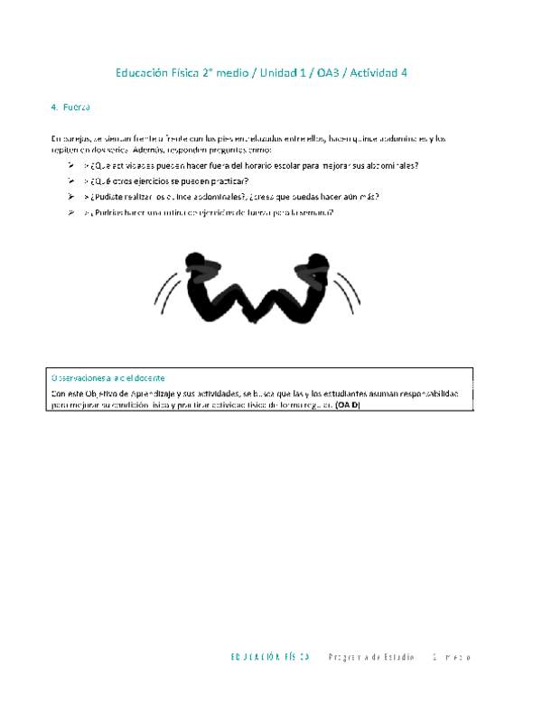 Educación Física 2 medio-Unidad 1-OA3-Actividad 4