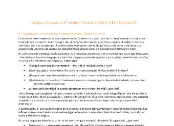 Lengua y Literatura 2 medio-Unidad 1-OA3;7;11-Actividad 9