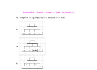 Matemática 1 medio-Unidad 1-OA1-Actividad 10
