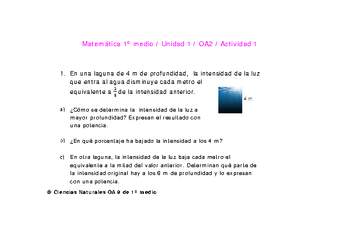 Matemática 1 medio-Unidad 1-OA2-Actividad 1