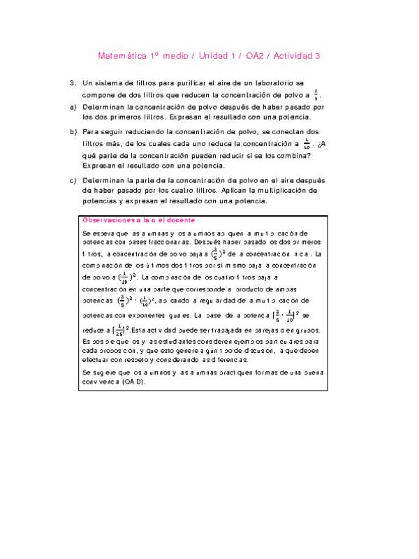 Matemática 1 medio-Unidad 1-OA2-Actividad 3