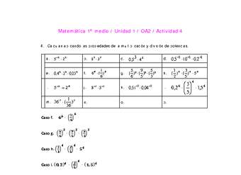 Matemática 1 medio-Unidad 1-OA2-Actividad 4