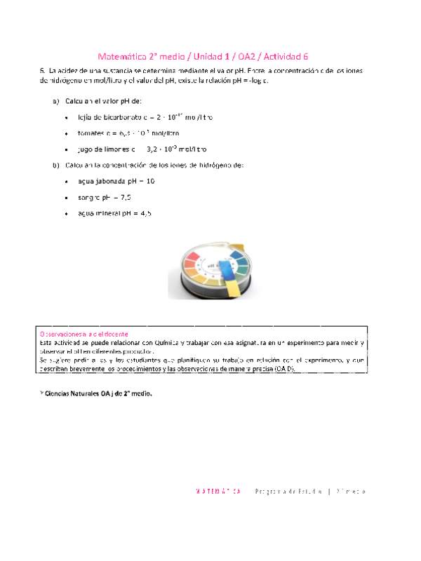 Matemática 2 medio-Unidad 1-OA2-Actividad 6