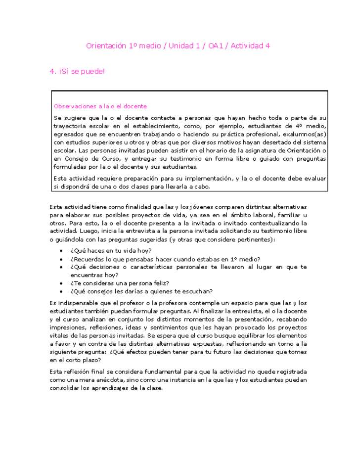 Orientación 1 medio-Unidad 1-OA1-Actividad 4