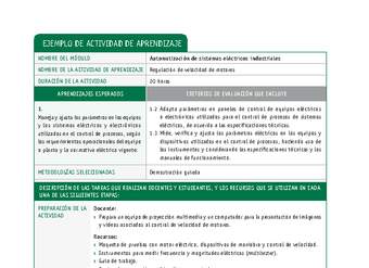 Regulación de velocidad de motores