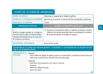 Ejercicios para reconocer el sentido de fibra (propiedades mecánicas)