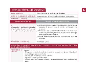 Trazado en terreno de la información contenida en planos y mapas