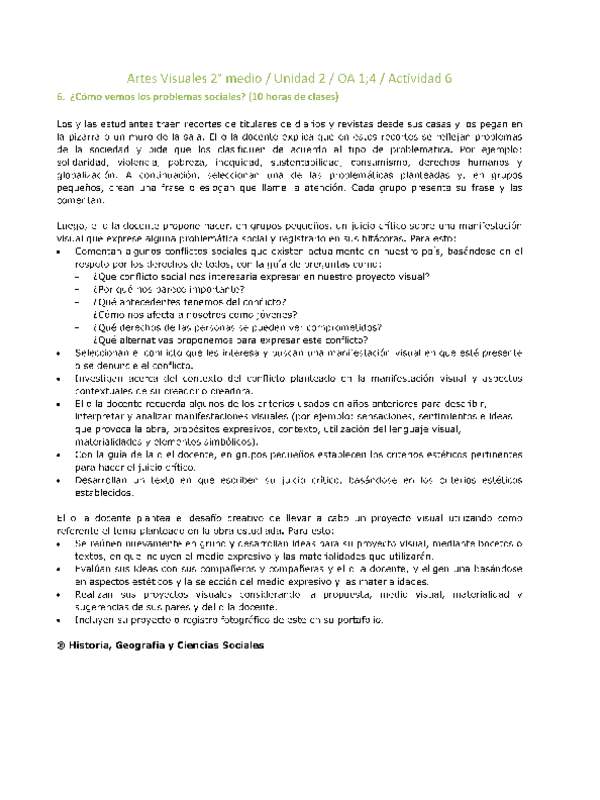 Artes Visuales 2 medio-Unidad 2-OA1;4-Actividad 6