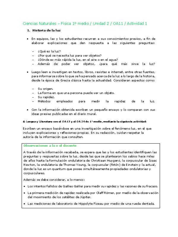 Ciencias Naturales 1 medio-Unidad 2-OA11-Actividad 1